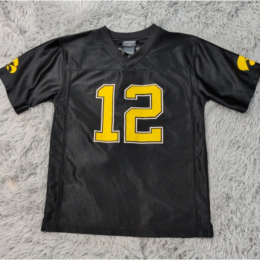 Iowa Hawkeyes Jersey Kids 10 12 Black #12 University College Athletic Top
